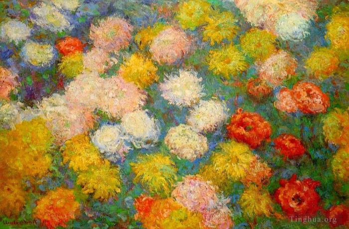 克劳德·莫奈 的油画作品 -  《菊花》