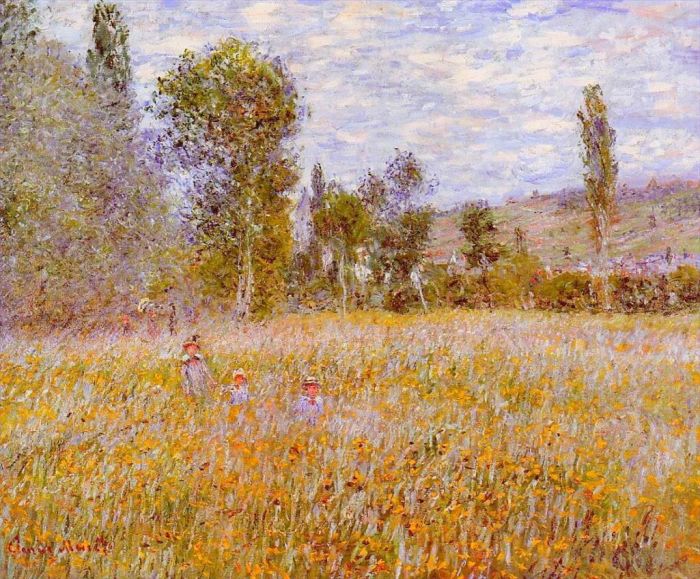 克劳德·莫奈 的油画作品 -  《一片草地》