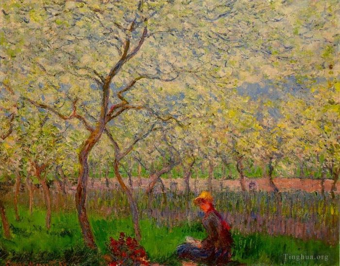 克劳德·莫奈 的油画作品 -  《春天的果园》