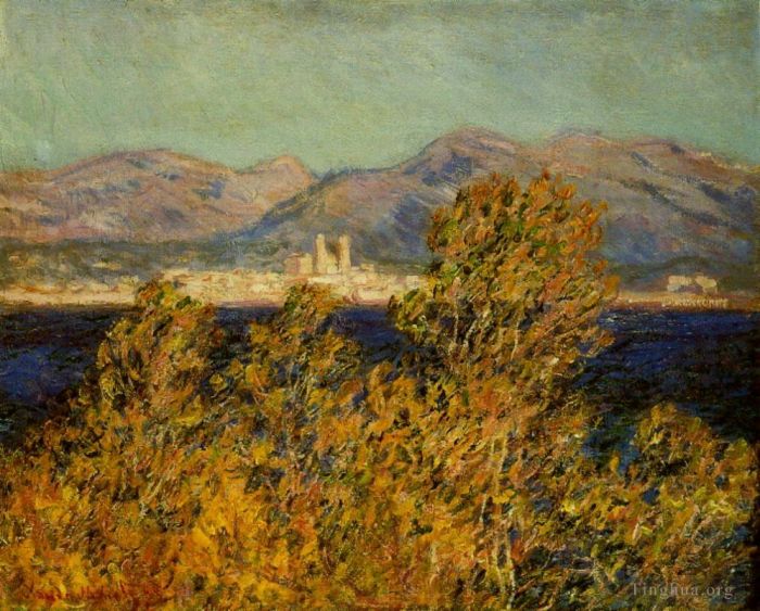 克劳德·莫奈 的油画作品 -  《从米斯特拉尔角风中看到的安提比斯》
