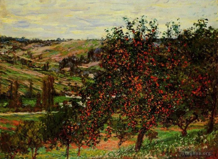 克劳德·莫奈 的油画作品 -  《维特伊附近的苹果树》