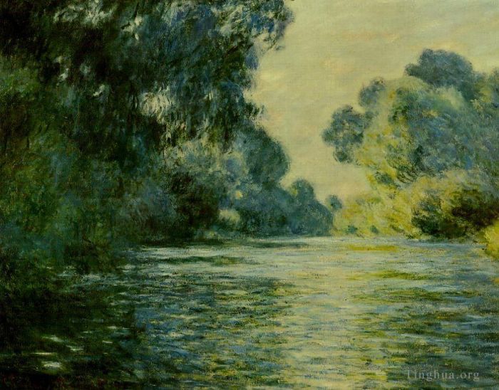 克劳德·莫奈 的油画作品 -  《吉维尼塞纳河之臂》