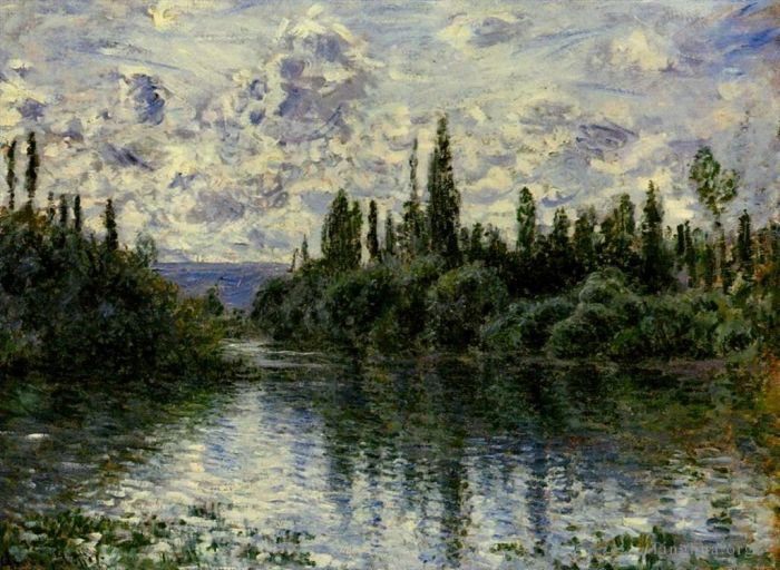 克劳德·莫奈 的油画作品 -  《维特伊附近的塞纳河湾》