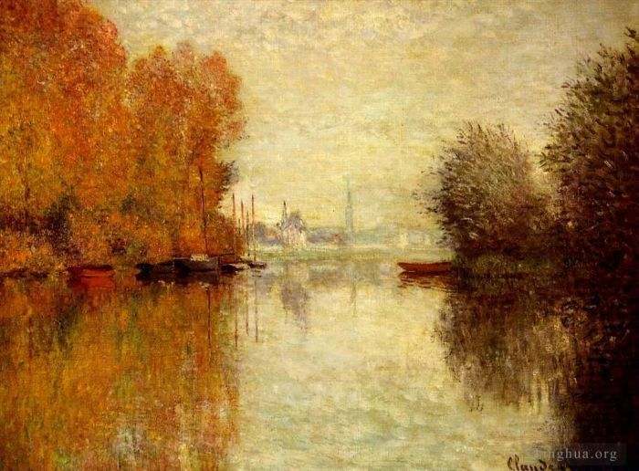 克劳德·莫奈 的油画作品 -  《阿让特伊塞纳河的秋天》