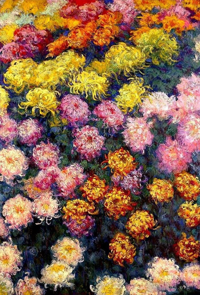 克劳德·莫奈 的油画作品 -  《菊花床》