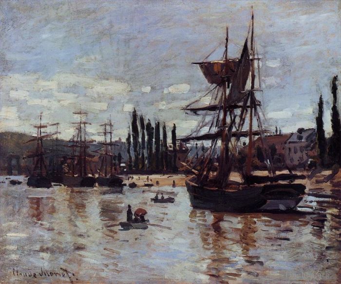 克劳德·莫奈 的油画作品 -  《鲁昂的船》
