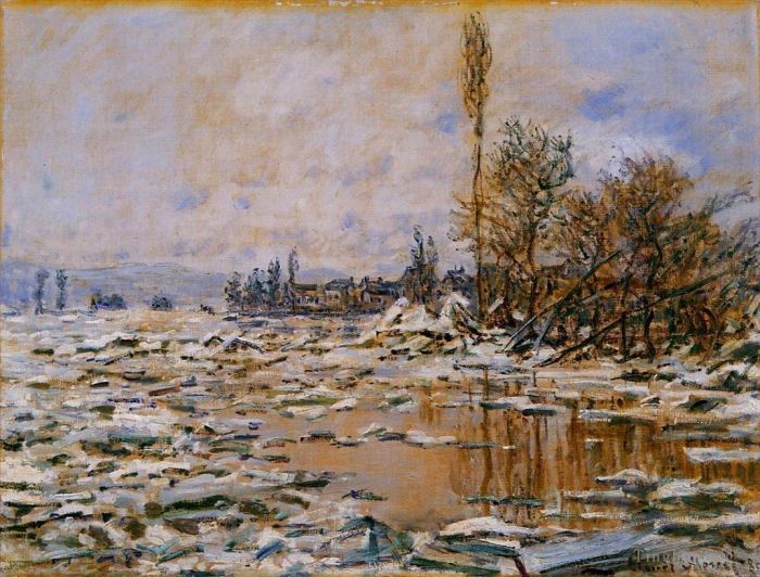 克劳德·莫奈 的油画作品 -  《冰灰色天气的分解》