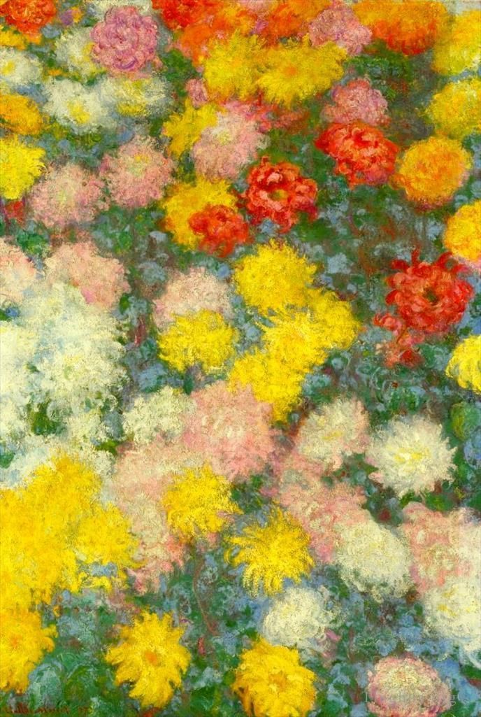 克劳德·莫奈 的油画作品 -  《菊花Ⅲ》