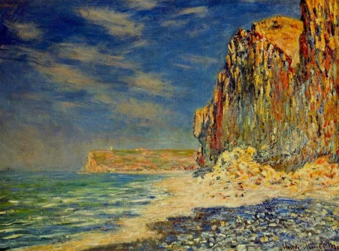 克劳德·莫奈 的油画作品 -  《费康附近的悬崖》