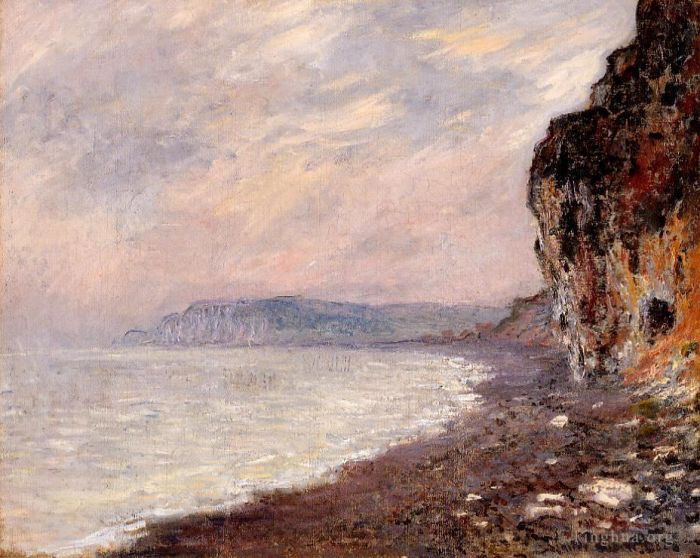克劳德·莫奈 的油画作品 -  《雾中普维尔的悬崖》