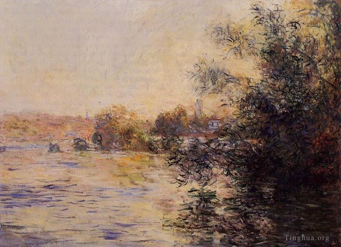 克劳德·莫奈 的油画作品 -  《塞纳河的傍晚效应》