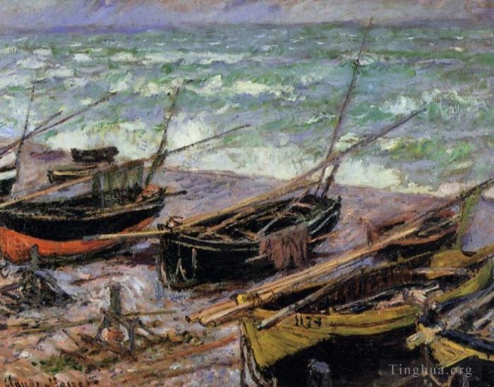克劳德·莫奈 的油画作品 -  《渔船》