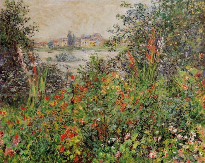 克劳德·莫奈 的油画作品 -  《维特伊的鲜花》