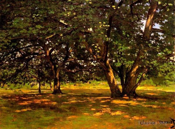 克劳德·莫奈 的油画作品 -  《枫丹白露森林》