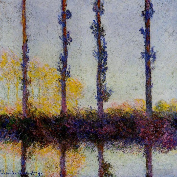 克劳德·莫奈 的油画作品 -  《四棵树》
