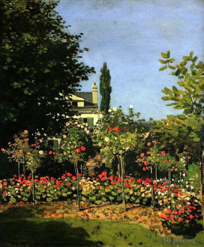 克劳德·莫奈 的油画作品 -  《花中花园》