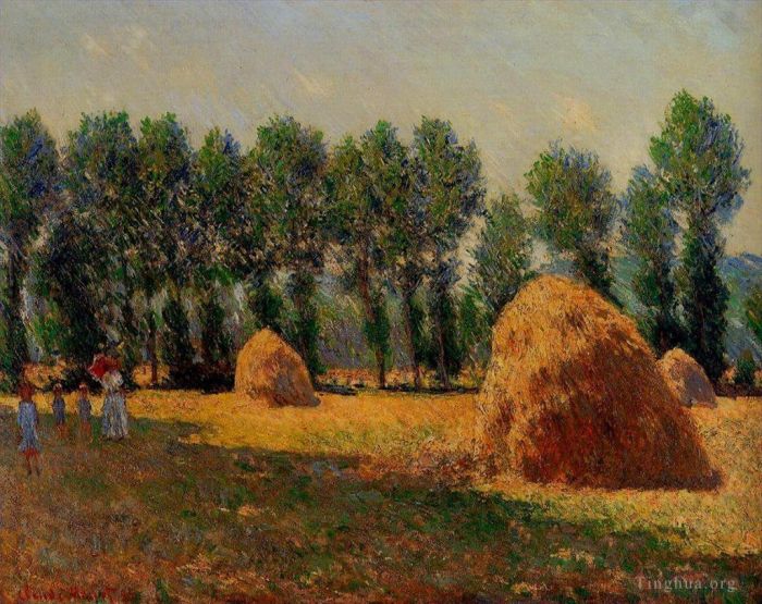 克劳德·莫奈 的油画作品 -  《吉维尼的干草堆》