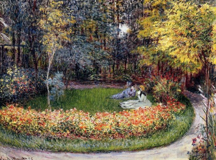 克劳德·莫奈 的油画作品 -  《在花园里》