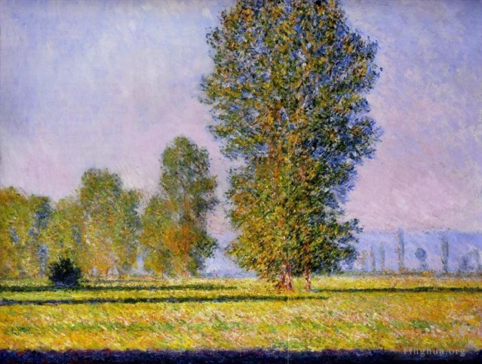 克劳德·莫奈 的油画作品 -  《风景与人物吉维尼》