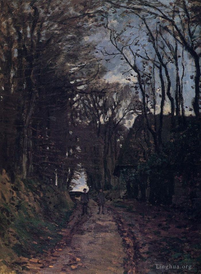克劳德·莫奈 的油画作品 -  《诺曼底的巷子》