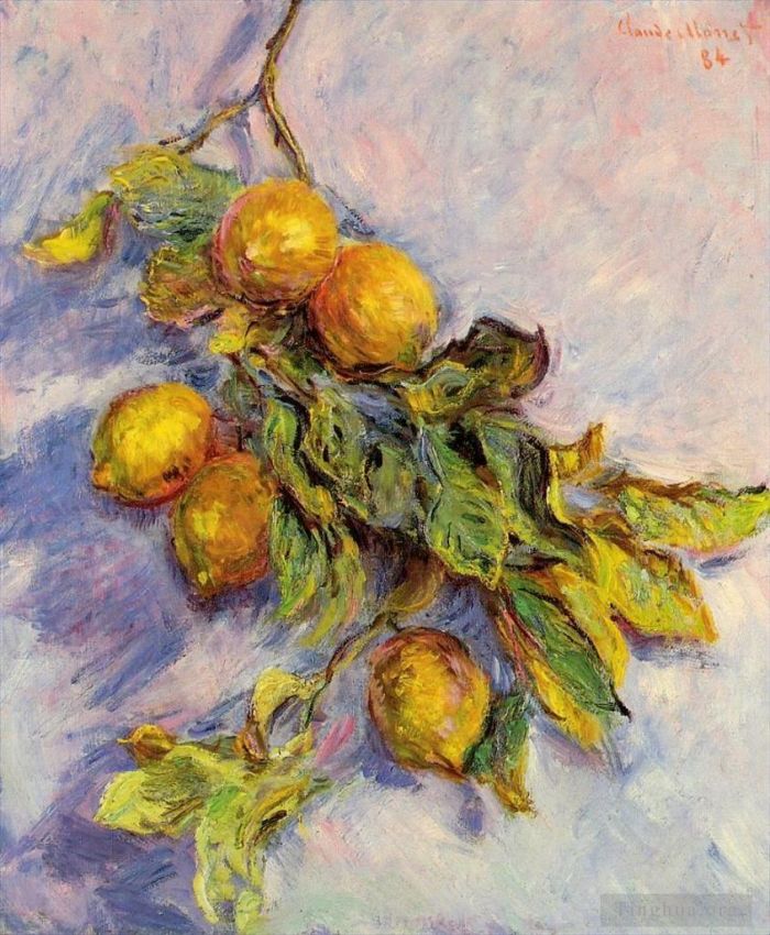 克劳德·莫奈 的油画作品 -  《树枝上的柠檬》