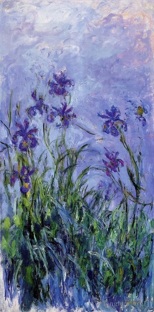 克劳德·莫奈 的油画作品 -  《淡紫色鸢尾花》