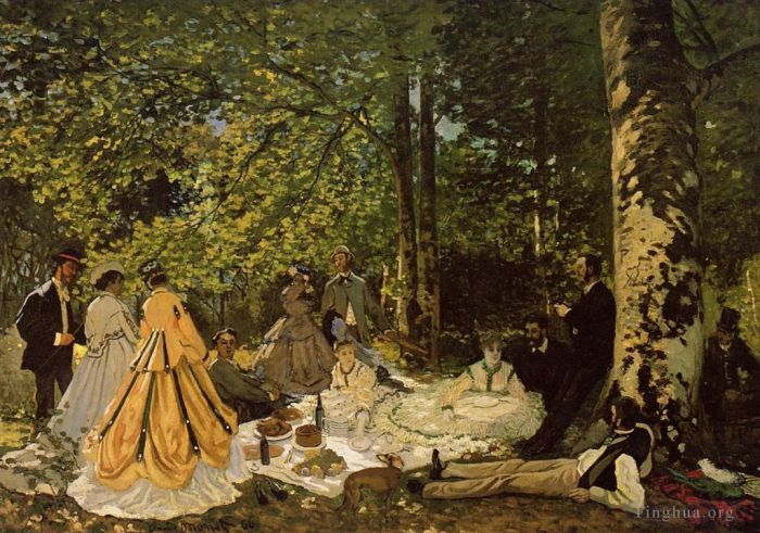 克劳德·莫奈 的油画作品 -  《草地上的午餐》