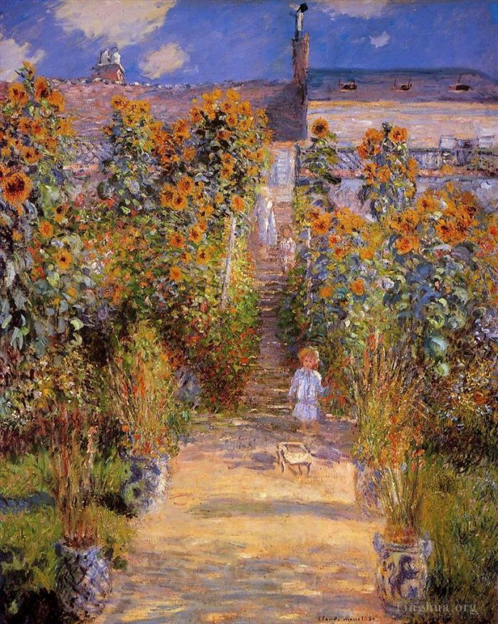 克劳德·莫奈 的油画作品 -  《维特伊二世的莫奈花园》