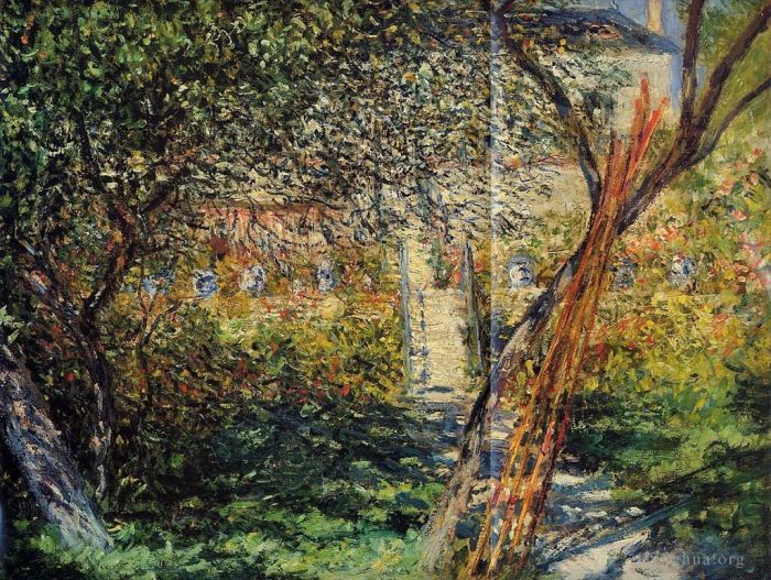 克劳德·莫奈 的油画作品 -  《维特伊的莫奈花园》