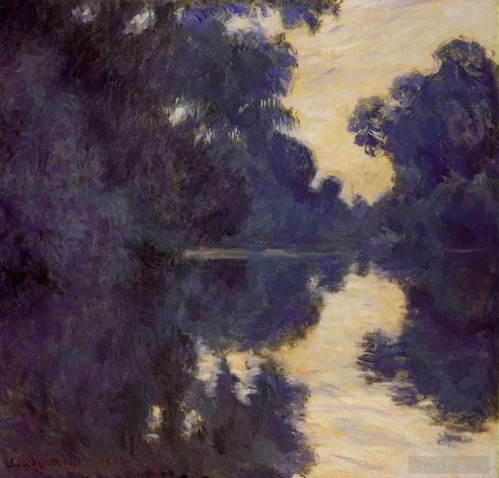 克劳德·莫奈 的油画作品 -  《塞纳河的早晨》