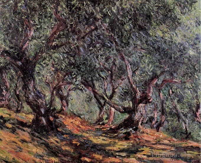 克劳德·莫奈 的油画作品 -  《博尔迪盖拉的橄榄树》