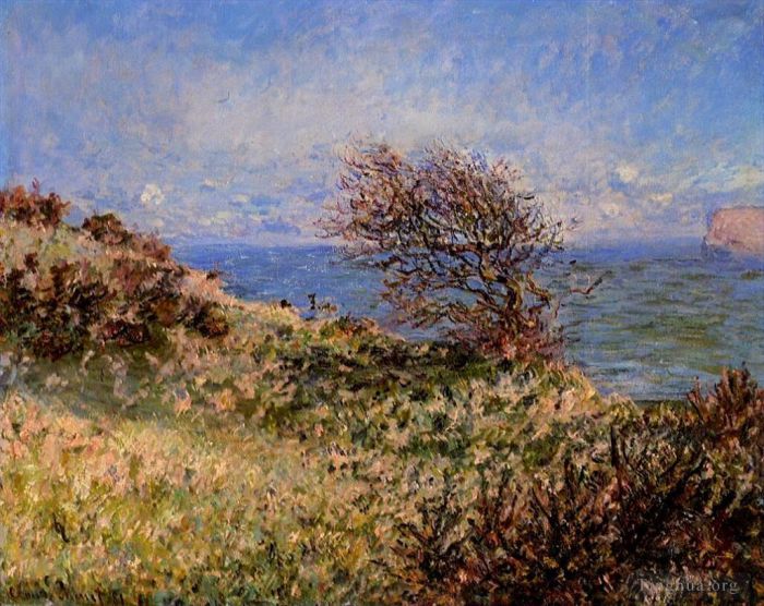 克劳德·莫奈 的油画作品 -  《费康悬崖上》