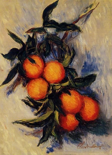 克劳德·莫奈 的油画作品 -  《橘子枝结出果实》