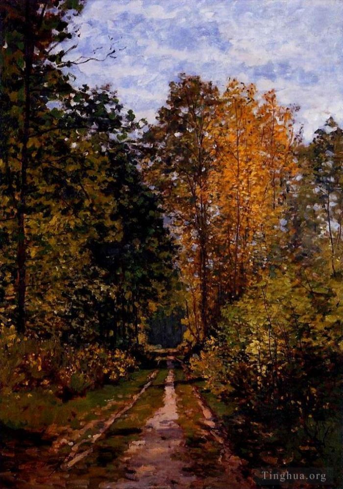 克劳德·莫奈 的油画作品 -  《森林中的小路》