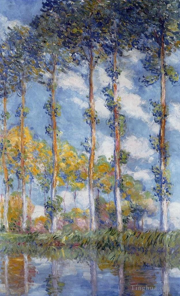 克劳德·莫奈 的油画作品 -  《白杨树》