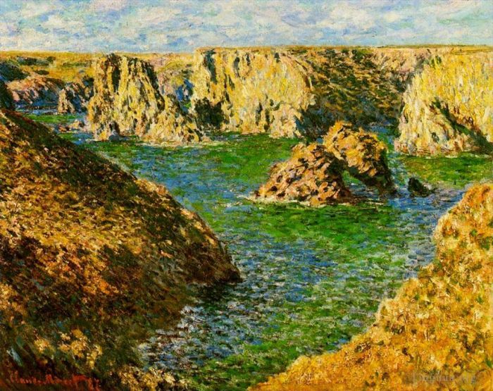 克劳德·莫奈 的油画作品 -  《多南特港贝尔岛》