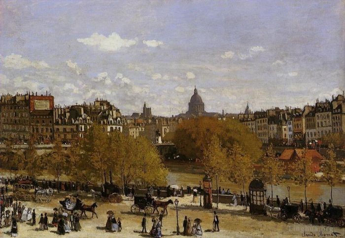 克劳德·莫奈 的油画作品 -  《卢浮宫码头》