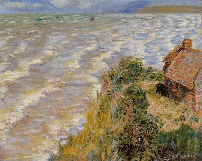克劳德·莫奈 的油画作品 -  《普尔维尔涨潮》