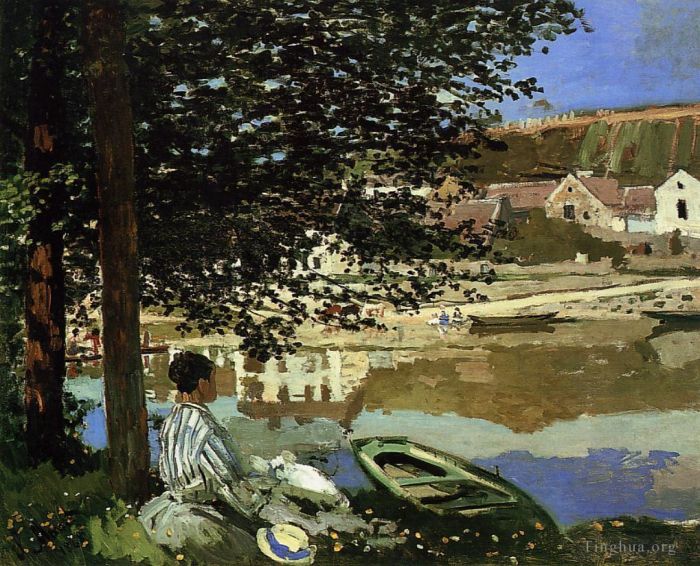 克劳德·莫奈 的油画作品 -  《贝内库特河景》
