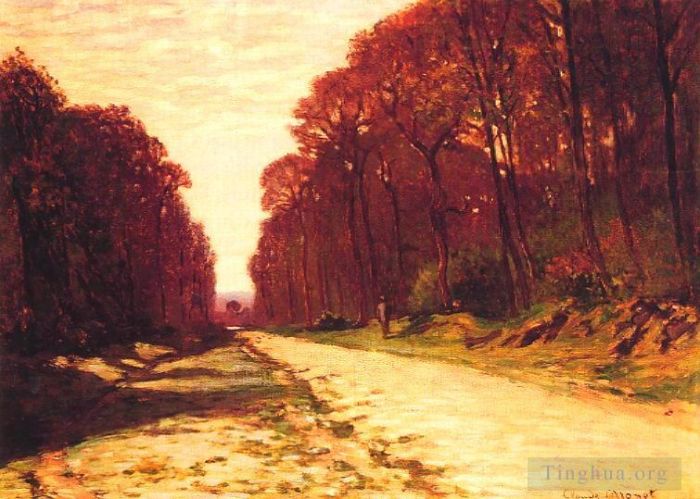克劳德·莫奈 的油画作品 -  《森林中的路》