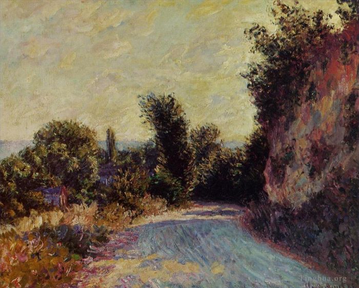 克劳德·莫奈 的油画作品 -  《吉维尼附近的道路》