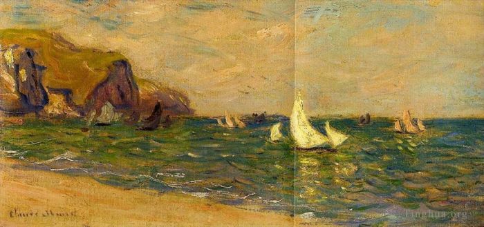 克劳德·莫奈 的油画作品 -  《普维尔海的帆船》