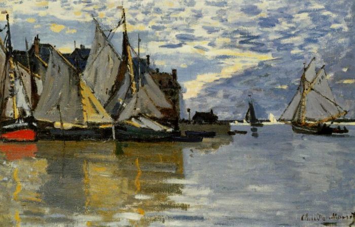 克劳德·莫奈 的油画作品 -  《帆船周围》