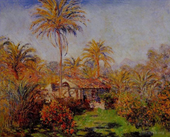 克劳德·莫奈 的油画作品 -  《博尔迪盖拉的小乡村农场》