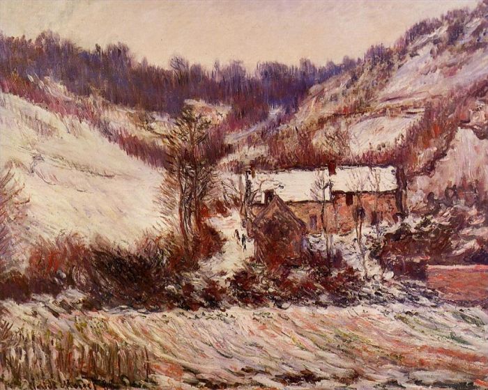 克劳德·莫奈 的油画作品 -  《利梅茨的雪效应》