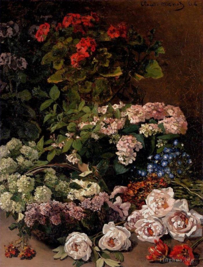克劳德·莫奈 的油画作品 -  《春天的花朵》