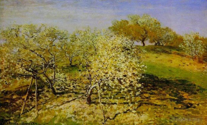 克劳德·莫奈 的油画作品 -  《春天又名苹果树盛开》