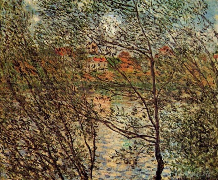 克劳德·莫奈 的油画作品 -  《春天穿过枝头》