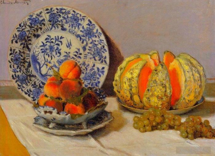 克劳德·莫奈 的油画作品 -  《静物与瓜》