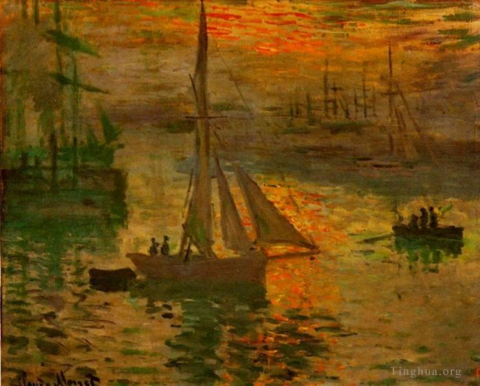 克劳德·莫奈 的油画作品 -  《日出又名海景》